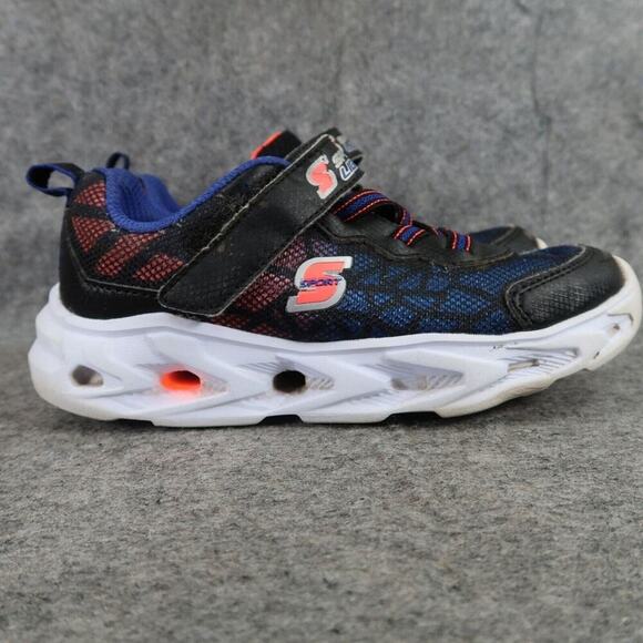 Skechers Shoes Boys 11 Light Up Sneakers S Sport Trainers Active Casual Toddler - Picture 4 of 14